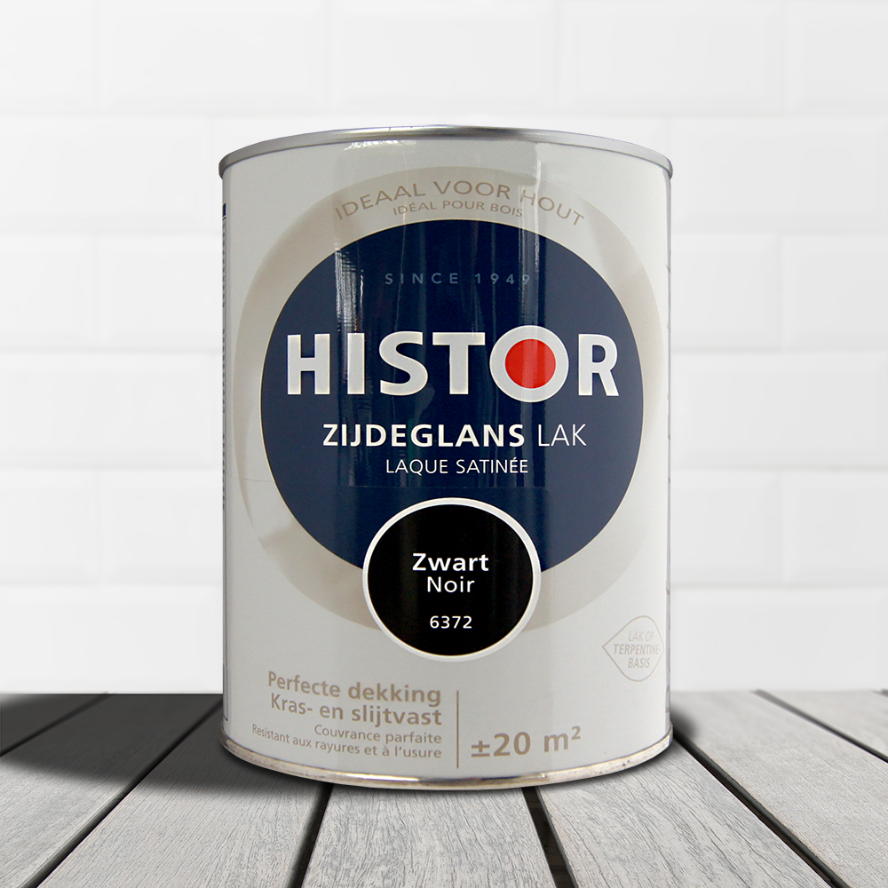Histor Perfect Finish Alkyd Zijdeglans Lak Zwart 6372