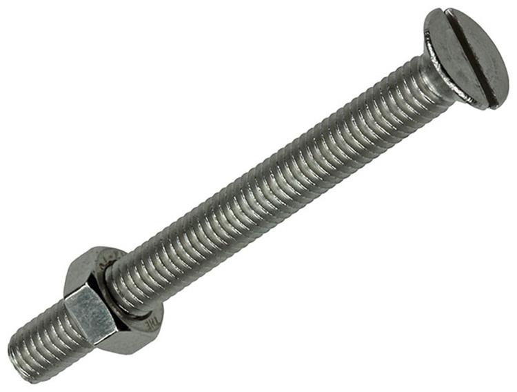Mack RVS Metaalschroef Met Moer 4 stuks M5 x 60 mm