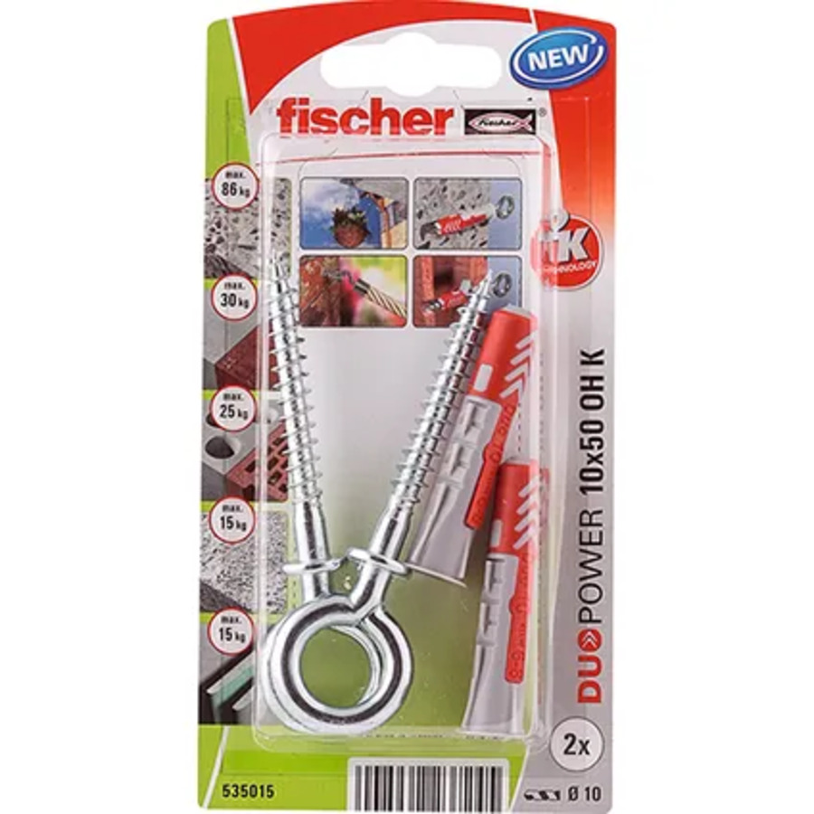 Fischer DuoPower Universele Plug met ooghaak