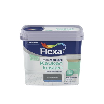 Flexa Mooi Makkelijk Keukenkasten Zijdeglans Donker Grijs 750 ml