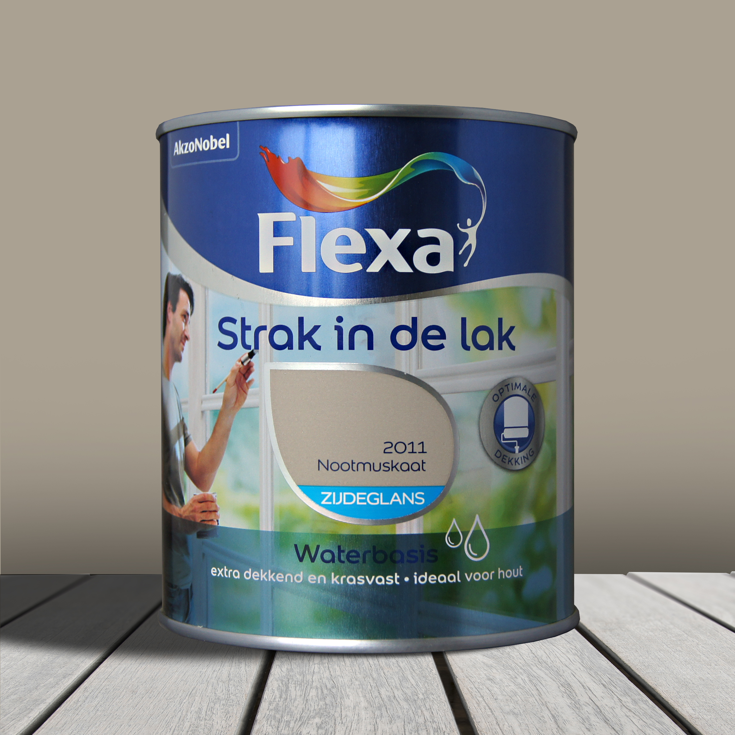 Flexa Strak In De Lak  Acryl Zijdeglans Nootmuskaat 2011