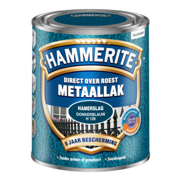 Hammerite Metaallak Hamerslag Donker Blauw