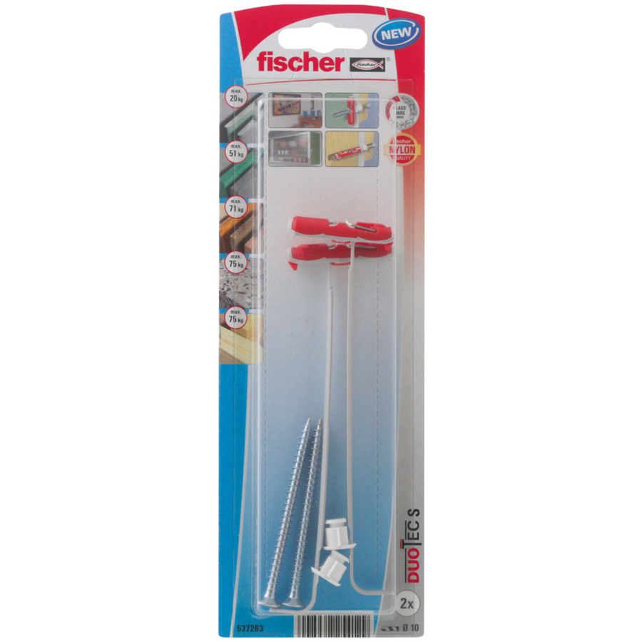 Fischer DuoTec Hollewandplug 10 mm met schroef