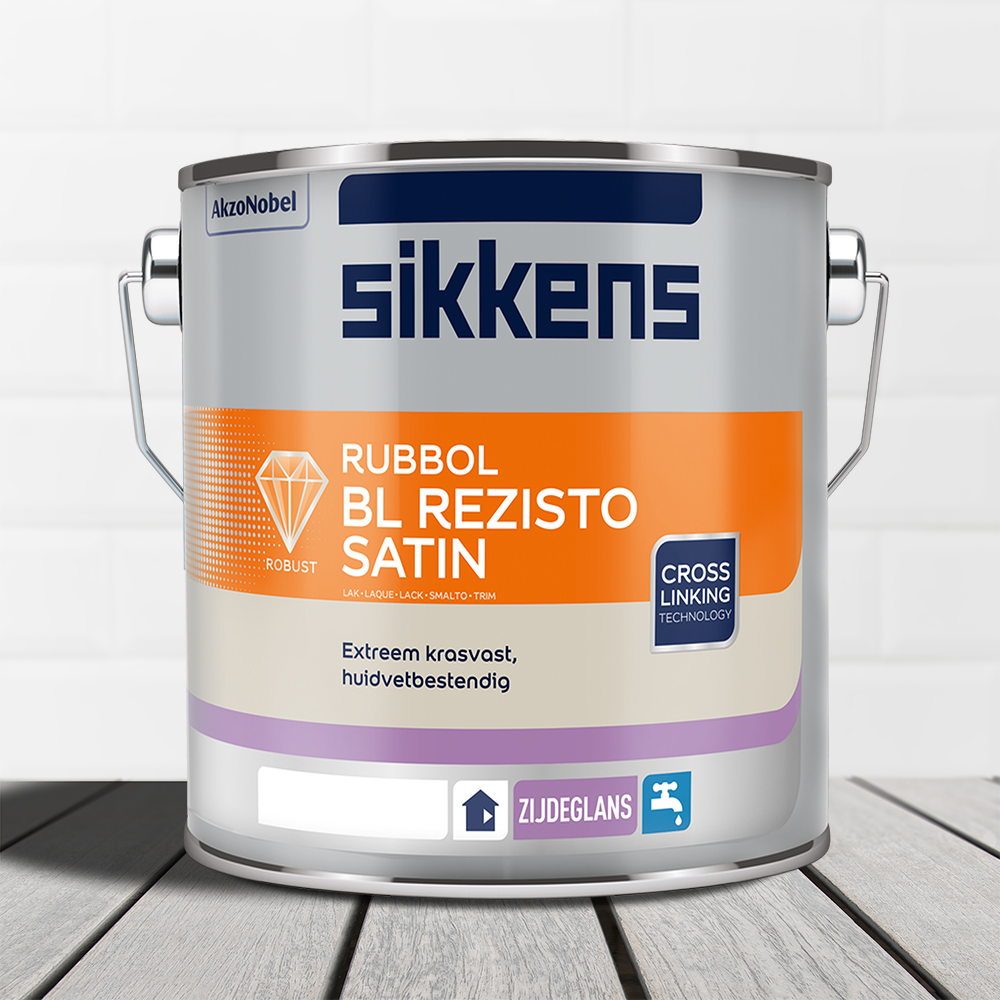 Sikken-Rubbol-BL Rezisto Satin-Ral 9010 Gebroken Wit-2,5 liter
