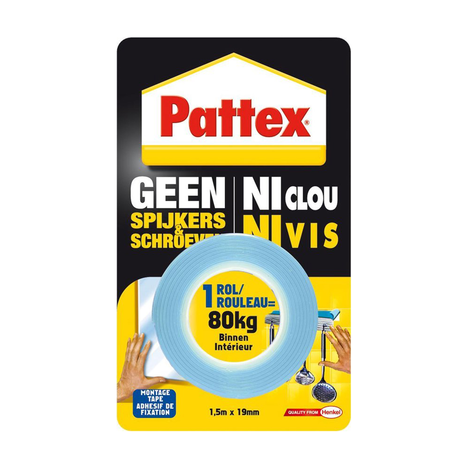 Pattex Geen Spijkers&Schroeven Montagetape Blauw