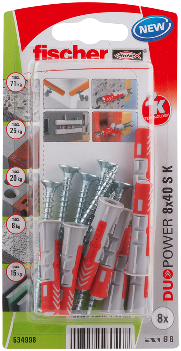 Fischer DuoPower Universele Plug met schroef