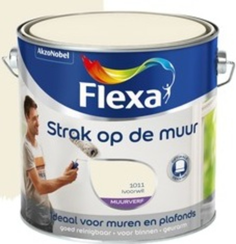 Flexa Strak op de Muur Mat Ivoorwit 1011