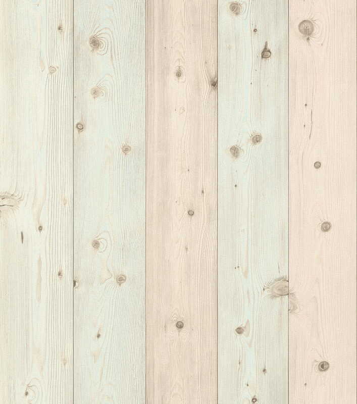 Rasch Bricks&Woods Vliesbehang Hout Groen 664515