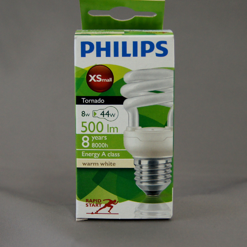 Harnas graven Acquiesce Philips Spaarlamp Tornado 8W Warm White