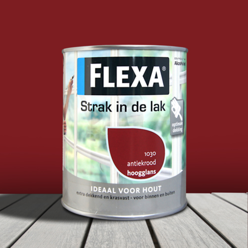 Flexa Strak In De Lak Alkyd Hoogglans Antiekrood 1030 750 ml