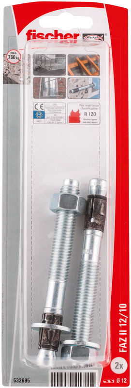 Fischer Doorsteekanker FAZ II 12/10 2 stuks