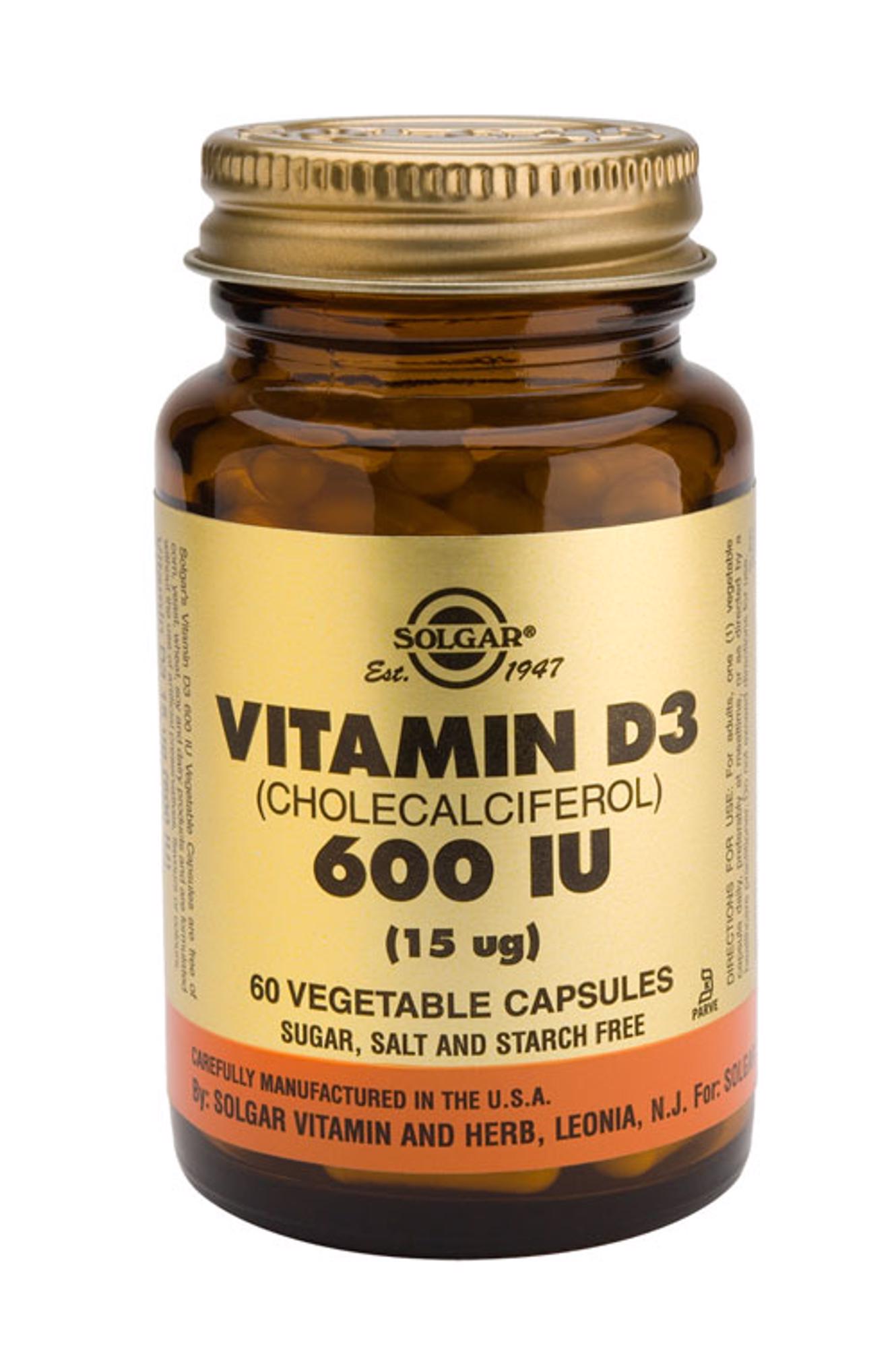 Solgar Vitamin D 3 15 Ug 600 Iu 60 Caps Van Solgar Erica