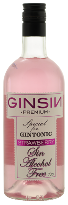 GinSin Strawberry white spirit smaak alcoholvrij
