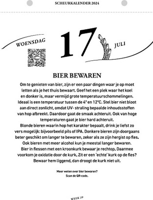 Mitra Bier Scheurkalender 2024